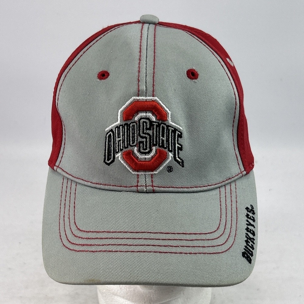 Vintage Ohio State Buckeyes Starter Hat Cap Strap Back Block O Spell Out